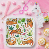 PAPIERPLATTE: SPIELTIGERE PAPPTELLER (Party)