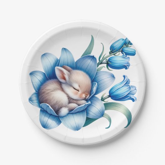 Papierplatte "Springtime Bunnies" Pappteller (Vorderseite)
