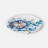 Papierplatte "Springtime Bunnies" Pappteller (Schrägansicht)