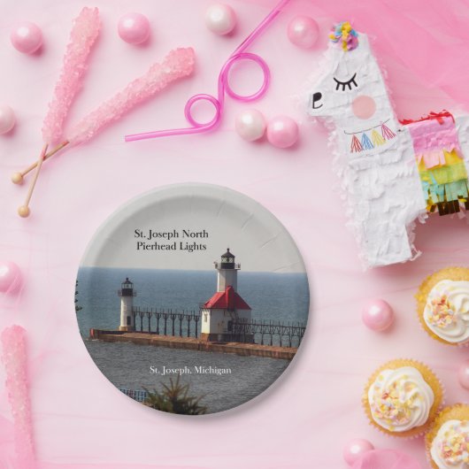 Papierplatte St. Joseph North Pierhead Lights Pappteller (Party)