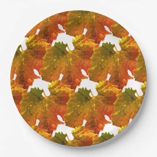 Papierplatte - Traubenleaf-Mosaik Pappteller (Vorderseite)