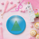 Papierplatte - Tree mit Star Pappteller (Party)