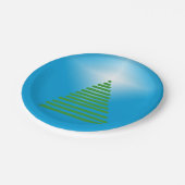 Papierplatte - Tree mit Star Pappteller (Schrägansicht)