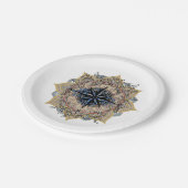 Papierplatte türkisch gemustertes authentisches Au Pappteller (Schrägansicht)