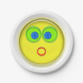 Papierplatte - überraschendes Gesicht Pappteller (Vorderseite)