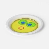 Papierplatte - überraschendes Gesicht Pappteller (Schrägansicht)