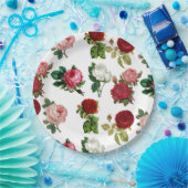 PAPIERPLATTE: VINTAGE ROSE PAPPTELLER (Party)