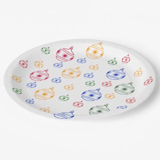 Papierplatte - Weihnachtsbaumschmuck Pappteller (Schrägansicht)