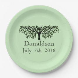 Papierplatte - Wiedersehen der Baum-Familie Pappteller