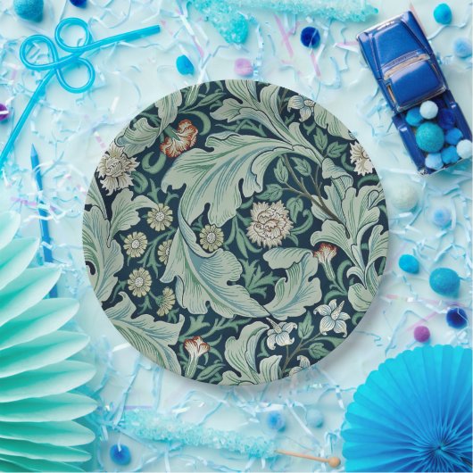 PAPIERPLATTE : WILLIAM MORRIS : FLORALLES DESIGN PAPPTELLER (Party)