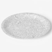 PAPIERPLATTE : WILLIAM MORRIS : FLORALLES PATTER PAPPTELLER (Schrägansicht)