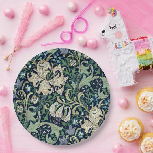 PAPIERPLATTE : WILLIAM MORRIS : HONEYSUCKLE PAPPTELLER (Party)