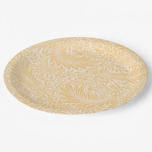 PAPIERPLATTE: WILLIAM MORRIS : LARKSPUR PAPPTELLER (Schrägansicht)