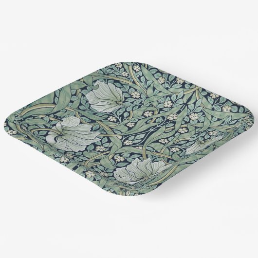 PAPIERPLATTE: WILLIAM MORRIS : PIMPERNEL PAPPTELLER (Gewinkelt)