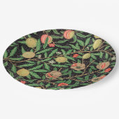 PAPIERPLATTE: WILLIAM MORRIS : POMEGRANATE PAPPTELLER (Schrägansicht)
