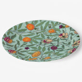 PAPIERPLATTE: WILLIAM MORRIS : POMEGRANATE  PAPPTELLER (Schrägansicht)
