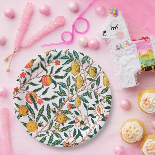 PAPIERPLATTE: WILLIAM MORRIS : POMEGRANATE PAPPTELLER (Party)