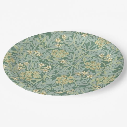 PAPIERPLATTE: WILLIAM MORRIS : SEEWEED PAPPTELLER (Schrägansicht)