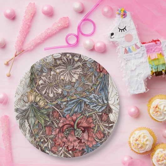 PAPIERPLATTE: WILLIAM MORRIS : WILD TULIP PAPPTELLER (Party)