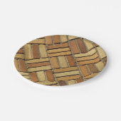 Papierplatte - Ziegelmuster Pappteller (Schrägansicht)