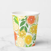 Papierplatte - Zitrusscheiben aus Boho Pappbecher (Vorderseite)