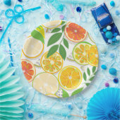 Papierplatte - Zitrusscheiben aus Boho Pappteller (Party)