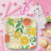 Papierplatte - Zitrusscheiben aus Boho Pappteller (Party)