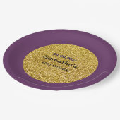 Papierplatte zum 40. Geburtstag Pappteller (Schrägansicht)