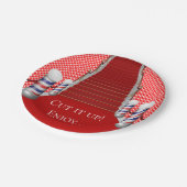 Papierplatten-Barbershop Pappteller (Schrägansicht)
