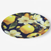 Papierplatten Blumenzähne Hochzeit/Dusche Pappteller (Schrägansicht)