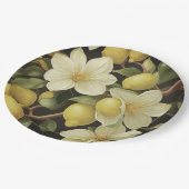 Papierplatten Blumenzähne Hochzeit/Dusche Pappteller (Schrägansicht)