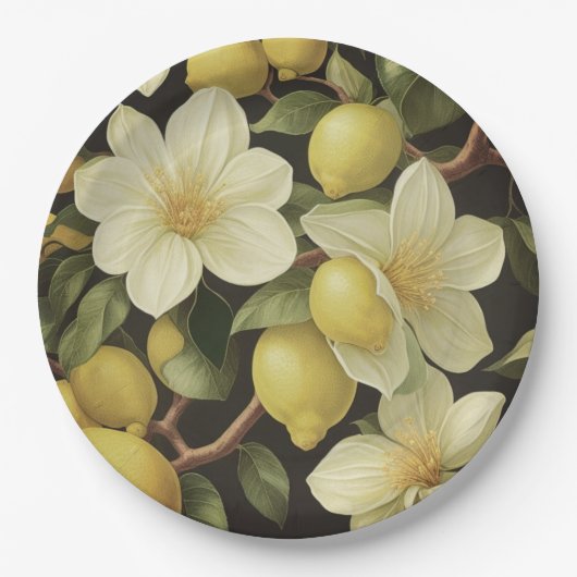 Papierplatten Blumenzähne Hochzeit/Dusche Pappteller (Vorderseite)