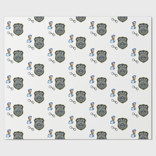 Papierpolizist Geschenkpapier (Flach)