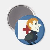 Papierportrait Magnet (Vorderseite/Rückseite)