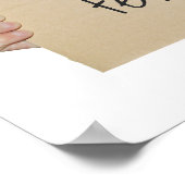 Papierprotestschild-Vorlage Poster (Ecke)