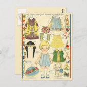 Papierpuppe mit einheimischen Amerikanische Ureinw Postkarte (Vorne/Hinten)