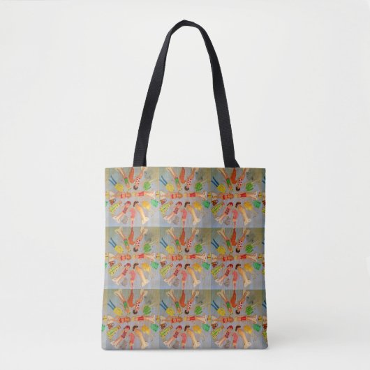 Papierpuppe Strand-Tasche Tasche (Vorderseite)