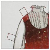 Papierpuppe Weihnachten Stoff (Muster)