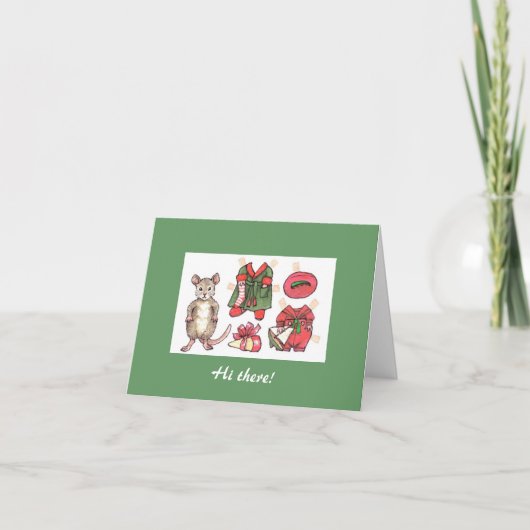 Papierpuppe Weihnachtskarte Feiertagskarte (Vorderseite)