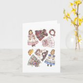 Papierpuppen-Anmerkung Karte (Gelbe Blume)