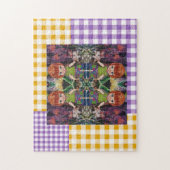 Papierpuzzle in Kariertem Puzzle (Vertikal)