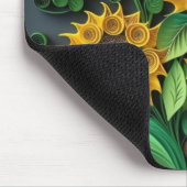 Papierquill Sonnenblumen Mousepad (Ecke)