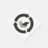 Papierrecyclingpapier Napkins Serviette (Ecke)