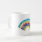 Papierregenbogen Kaffeetasse (Vorderseite Links)