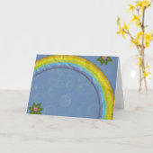 Papierregenbogen Karte (Gelbe Blume)