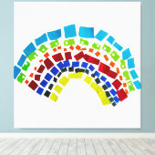 Papierregenbogen Leinwanddruck (Insitu (Holzboden))