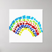 Papierregenbogen Leinwanddruck (Vorderseite)