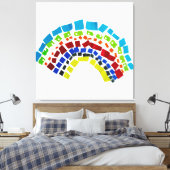 Papierregenbogen Leinwanddruck (Insitu (Schlafzimmer))