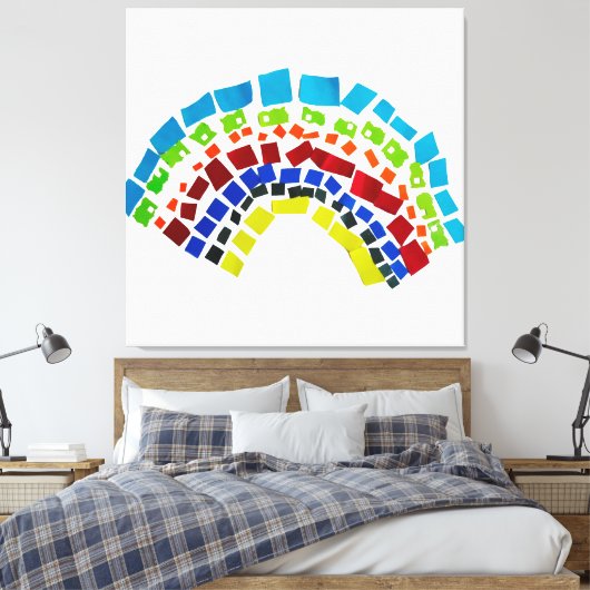 Papierregenbogen Leinwanddruck (Insitu (Schlafzimmer))