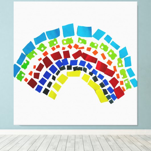 Papierregenbogen Leinwanddruck (Insitu (Holzboden))